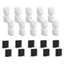 Cat Water Fountain Filter - 20 Pack Replacement Filters for 74oz/2.2L Stainless Steel Dispenser