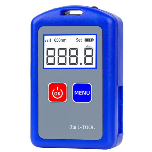 Rechargeable Fiber Power Meter Type-C with Red  Check Display 15MW Red Light for Routine  Repair Service Work