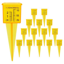 10PCS Rain Gauges 1.5" Sprinkler Rain Gauge for Lawn with Wide Mouth,Transparent Outdoor Water Measuring Tool,Dual Scale