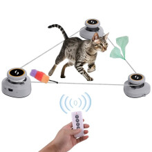 Interactive Cat Toys for Indoor Cats Running Exercise Auto DIY Multi-Track Cat Toy Treadmill with Mouse Sound