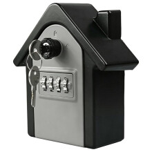 Boîte à Clés Murale en Métal Extérieur Key Safe avec Bouton Poussoir et Boîte à Clés à Combinaison avec Verrou à Code
