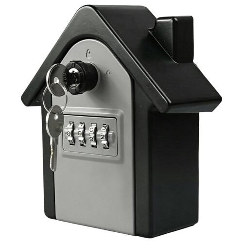 Key Safe Outdoor Metal in House  Wall Mounted with Push Button with Code Lock Box Combination Key Box