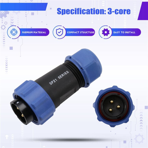 Connector SP2110 IP68 2 3 4 5 5B Pin Male Female Cable Plug Socket B 1