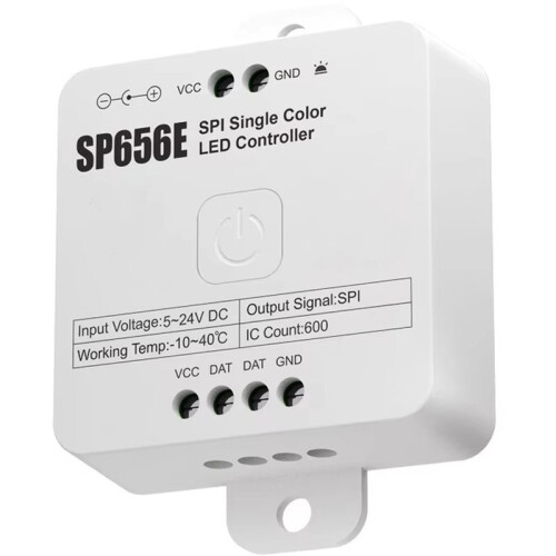 SP656E SPI Monochrome LED Controller Supports Both Mi Home App and Banlanx Dual App Control RB1/RC1 Remote Control