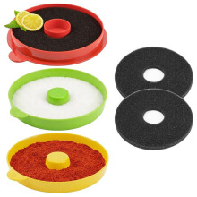 3-Tier Stackable Salt Rimmer for Margarita, Cocktail Glass Rimmer with 2 Sponges for Lime Juice Salt Sugar, Bar Tool