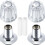 Transparent Bathtub Faucet Handle Set with Hot/Cold Indicators - Dual-Handle Replacement Parts 1