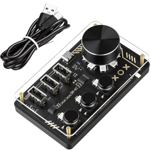 DIY Programmable Custom Keyboard USB HID Controller Hub with RGB LED Lights WebHID Plug and  No Driver Needed 1