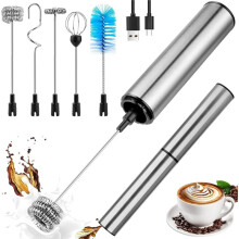 Milk Frother Wand for Coffee,Foamer,Latte,Cappuccino,Chocolate,Egg Rechargeable Electric Handheld Frother Whisk