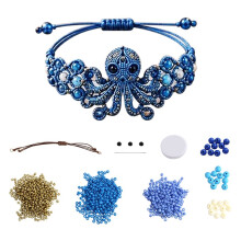 Kit de Fabricación de Pulseras de Cuentas DIY, Lindo Kit de Pulsera de Pulpo 3D, Joyería Hecha A Mano para Amantes de la Artesanía