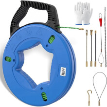 Visdraad Trekker 196FT 4.5mm, 7 Leiding Tips & Spoelstand Kabel Loopstaaf voor Professionals en DIY Gebruikers.