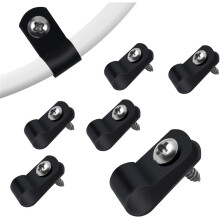 120 Stuks 3/16" Zwarte R-Type Kabelclips met Schroeven Nylon Plastic Draadclips voor Binnen Buiten (5,3 mm, 3/16")
