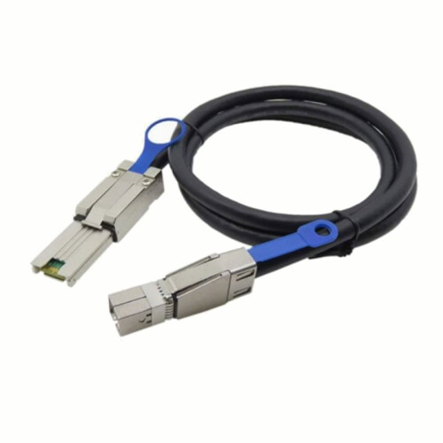 SAS HD SFF 8088 to SFF 8644 Internal Server Cable IC Chip 6Gbps High Speed Data Cable Black Flat Connector 2m 2