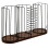 Coffee Cup Dispenser with Wooden Base, 4-Compartment Organizer for Coffee Station 1