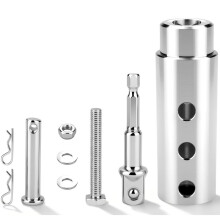 Släpvagnsdomkraft Borradapter, Rostfri Turbo Domkraftverktyg med 1" Drivaxel, 1/2" Socket Bit Krafttillbehör