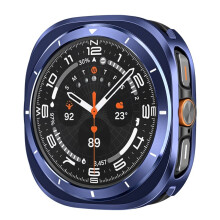 Robust Metallfodral för Watch 7/8 Ultra (2025/2024) 47mm, Stötsäker Blå/Vit Täckning