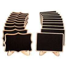 Placas de Quadro Negro para , Pacote com 40 Placas Pequenas Emolduradas com Suporte de Easel para Buffet de Festa ou Celebração de Casamento