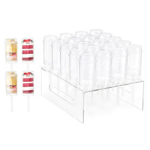 20 Hole Push for Cake Stand with 24 Clear Push- Cake for for Desserts and Treats