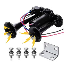 12V 600DB Super Luide Dubbele Elektrische Lucht Hoorns Kit met Compressor Geschikt voor Alle 12V Voertuigen SUV Truck Auto Lucht Hoorns