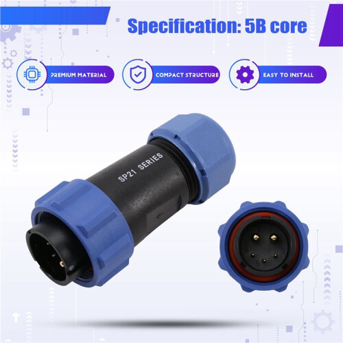 Connector SP2110 IP68 2 3 4 5 5B Pin Male Female Cable Plug Socket E 1