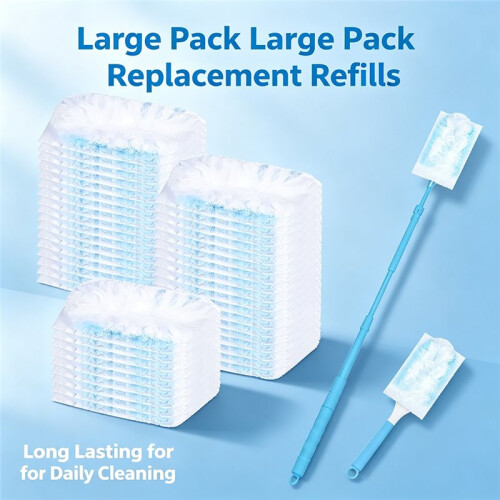 50pcs Electrostatic Dusting Duster, Disposable, Retractable, Dusting and Sweeping Tool, Ceiling Cleaning Wonder 2