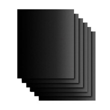 Grillmatte Set Von 6 Stück - Antihaftbeschichtete Wiederverwendbare Matten für Holzkohle- oder Elektrogrills - Leicht zu Reinigen - 40x33CM Schwarz