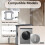 Mop Pads with Brackets Replacement for  Winbot W3 Omni Window Cleaning Robot Window Cleaning Rag Accessories 3