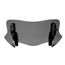 Motorcycle Universal Windshield Extension Adjustable Spoiler Clamp- Windscreen Deflector for Smoked