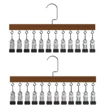 2pcs Closet Organizer Space Saving Hanging, Space-Saving Hat Scarf Clothespins for Jeans Skirts Socks Pant with Clips