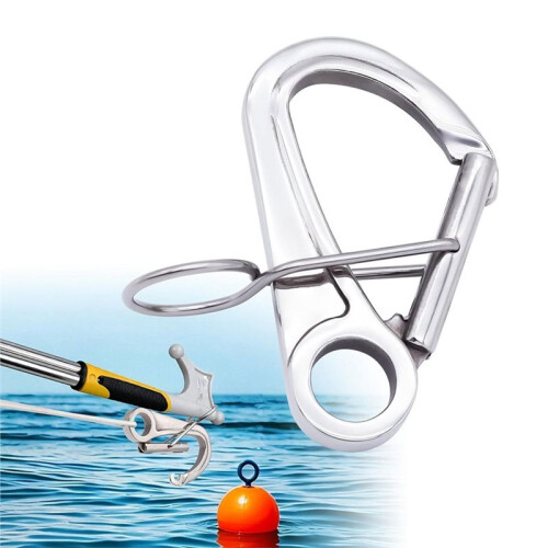 316 Stainless Steel Spring Hook Quick-Release Safety Carabiner Kayak Mooring/Docking Hook Self-Locking Hook 1