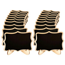 Para Placas de Giz, Pacote com 20 Pequenas Placas de Giz Emolduradas com Suportes de Cavalete para Buffet de Festa ou Casamento