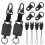 Retractable Carabiner Keychain  Extendable Outdoor Reels Easy Pull Back Clip 2 Pull Tabs 1