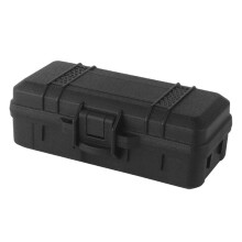 Outdoor Shockproof Storage Case with Foam Lining, Protective Tool Box for Camping Hiking Fishing Gear Black