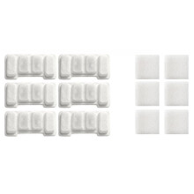 12 Paket Ersättningsfilter för 2,8L Kattvattensfontän, 6-Pack Filter + 6-Pack Svampar