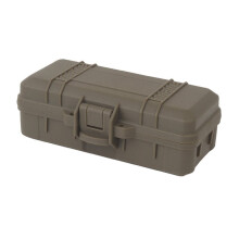 Outdoor Shockproof Storage Case with Foam Lining, Protective Tool Box for Camping Hiking Fishing Gear Khaki