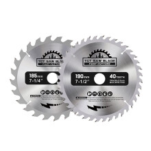 Disco de Sierra Circular TCT de 185/190 mm para Madera, Hoja de Sierra de Carburo de 40 Dientes para Carpintería, Herramientas de Corte Giratorias