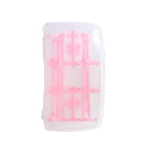 Faltbares Babyflaschen-Trockengestell Tragbare Staubdichte Box mit Abdeckung Trocknerhalter Rosa