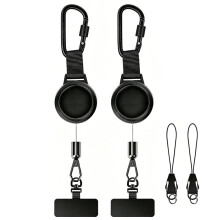 2Pack Liaison de Téléphone Anti-Vol, Cordon de Téléphone Rétractable Universel pour le Ski, la Randonnée, L'Escalade, la Pêche en Extérieur