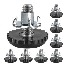 8 Pcs Stainless Steel Patio Furniture Leveling Feet Screw in Threaded Outdoor Furniture Levelers Adjustable Table