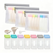 Protein Powder Travel Container Set,Reusable Powder Supplement Container to Go,Retractable and Portable