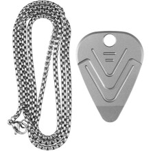 Portable Titanium Pry Tool Guitar Pick Necklace Anti-Slip Metal Plectrum Musical Accessory Pocket Carry Gift