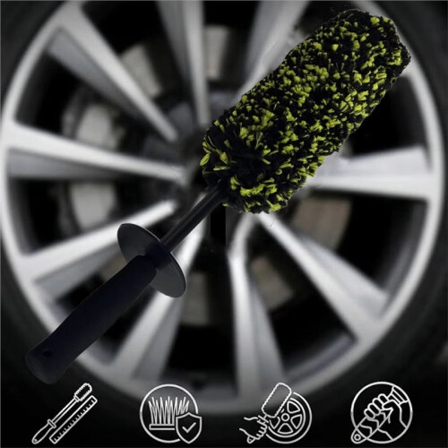 Escova para Limpeza de Rodas e Aros de Carros com Cabo Antiderrapante. 1