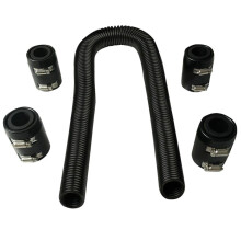 Kit de Manguera de Refrigerante Flexible de Acero Inoxidable de 48" Universal con Tapas, Manguera de Enfriamiento del Motor para Automóvil