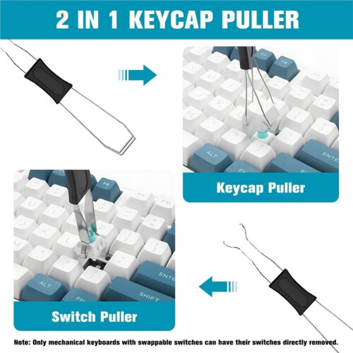 6PCS Keyboard Brush Cleaner Kit with Keycap Puller &  Puller, Anti Static Brushes for Dust Removal 2