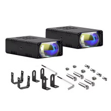 2 PCS Luz de Parrilla LED S7 para Automóvil, Foco de 25W 6500LM Lente de Doble Color para Camión SUV Todoterreno, Impermeable