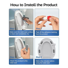 8 Peças Amortecedores Universais para Assento de Vaso Sanitário para Bidê - Amortecedores de Silicone com Forte Adesão para Casa e Hotel