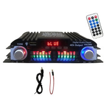 BT-998 Cyfrowy Wzmacniacz Audio 4 Kanały HiFi Dźwięk AMP Karaoke Stereo Odtwarzacz FM Radio z Kontrolerem