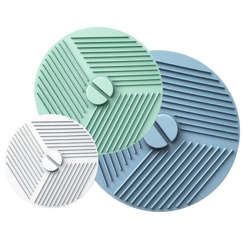 Pacote com 3 Tampas de Silicone 6/8/10 Polegadas, Cobertura para Respingo no Micro-Ondas, Armazenamento de Alimentos, Suportes para Panelas Multiuso