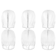 6 Pcs Makeup Protector Hood - Washable Nylon Chiffon Face Cover for Weddings and Beauty Protects Hair and Makeup