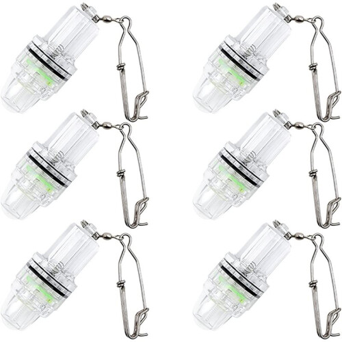 6pcs Fishing Bait Light, LED Underwater Strobe Light, Trigger-Activated Fish Attractor Light