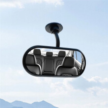Car Rearview Mirror Auxiliary Mirror Large Field of View Baby Observation Mirror Interior Windshield Mount Suction Cup